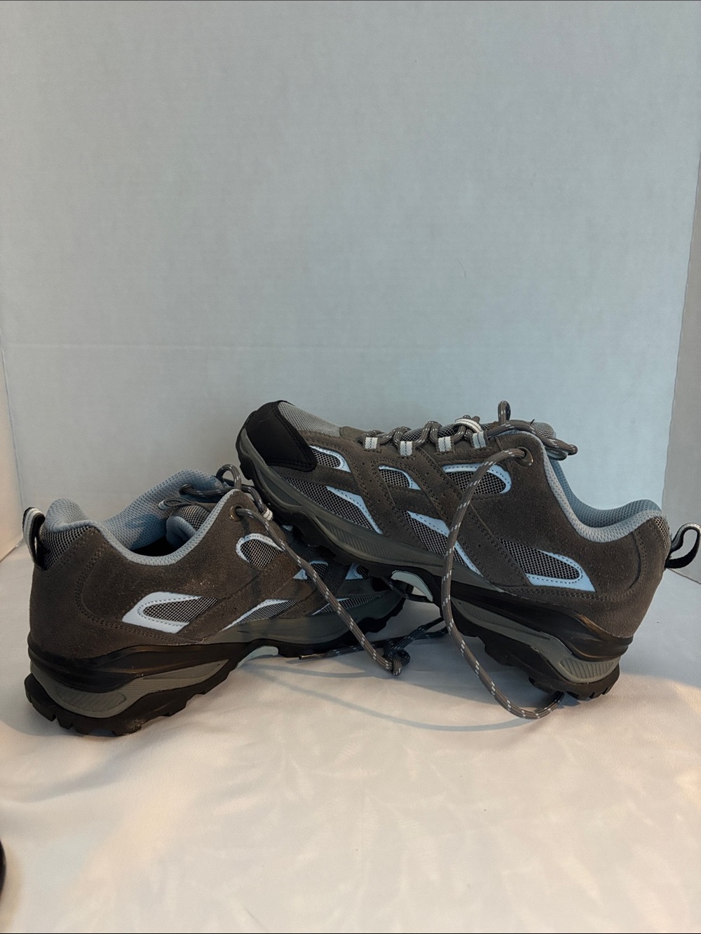 Eddie Bauer Women's Gray and Light Blue Athletic Trail Shoes